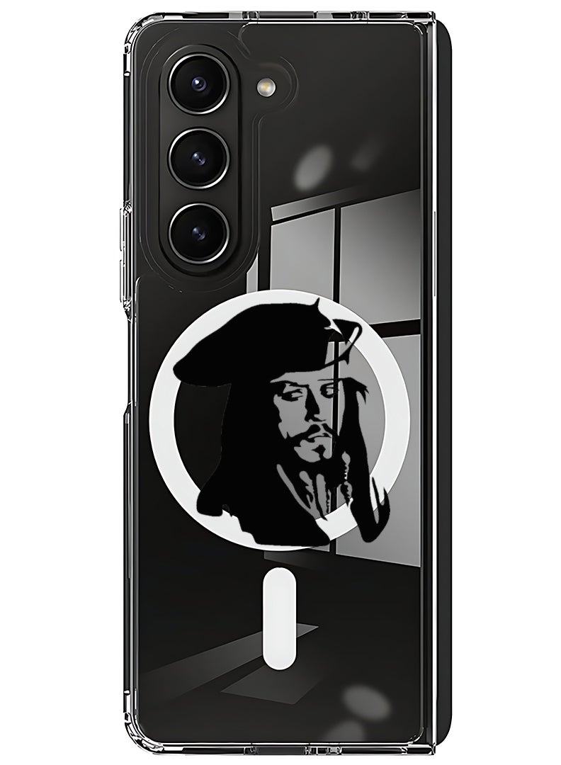 Theodor Magnetic Case for Samsung Galaxy Z Fold 5 Compatible with MagSafe Wireless Charging, Shockproof Phone Bumper Cover Jack Pirate  - Image 1