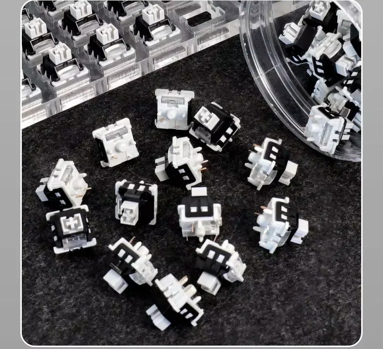 Leobog Gray Wood V4 Mechanical Keyboard Switch, Linear, 5 Pins, Pom, Pre-Lubed, Light Guide, for Aula F75 Custom Kit - Image 5