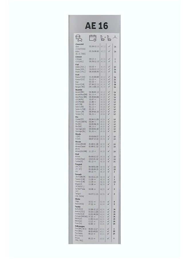 BOSCH - AEROECO AE 16 Wiper Blade 16 Inch - Image 1