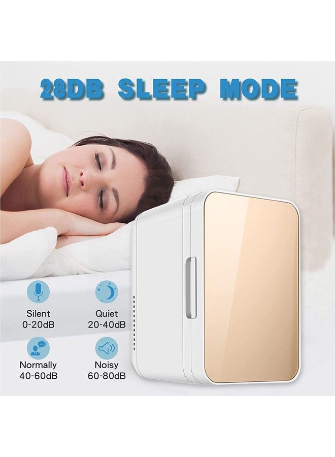 عربست ثلاجة صغيرة ، ثلاجة 8 لتر ، مدمجة ومحمولة ، ثلاجة مزدوجة الطبقة ، ثلاجة منخفضة الضوضاء 110V AC / DC المحمولة ثلاجة حرارية كهربائية ودفئة للعناية بالبشرة والأغذية والمشروبات ، استخدام السيارة / غرفة النوم / المكتب / التخييم - Image 3