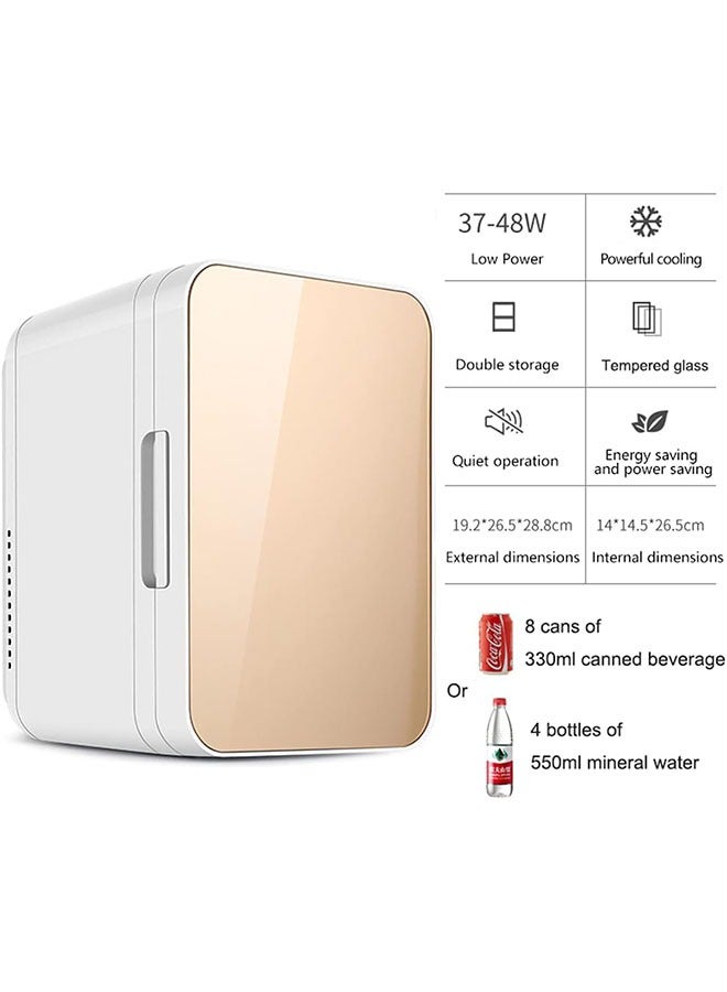 عربست ثلاجة صغيرة ، ثلاجة 8 لتر ، مدمجة ومحمولة ، ثلاجة مزدوجة الطبقة ، ثلاجة منخفضة الضوضاء 110V AC / DC المحمولة ثلاجة حرارية كهربائية ودفئة للعناية بالبشرة والأغذية والمشروبات ، استخدام السيارة / غرفة النوم / المكتب / التخييم - Image 5