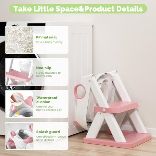 COOSEYA Training Toilet Ladder, Multi-Use, Convenient and Suitable for Most Situations，Girls, Boys - Image 2