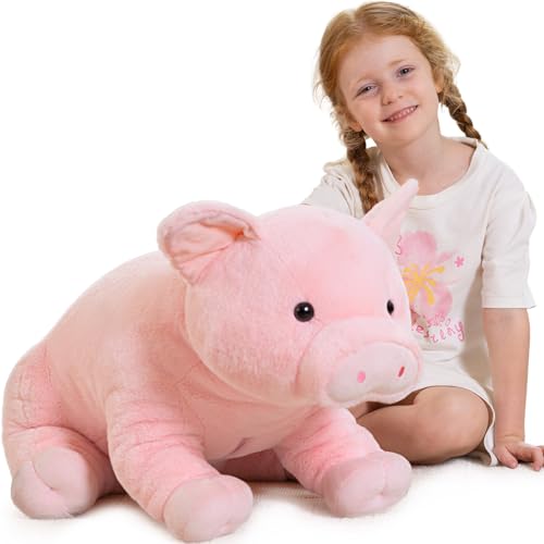 BENINY Giant Pig Stuffed Animal 30 Large Stuffed Pink Pig Plush Ultra Soft Big Farm Plush Toy Cute Hugging Pillow for Kids Adults - Image 1