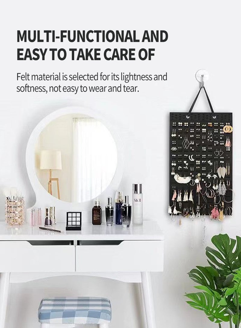 Beirui Wall mounted organizer, Display rack, Jewelry organizer, large capacity storage, can store all kinds of glasses, hats, earrings, necklaces, bracelets, suitable for home, dormitory, store display  - Image 4