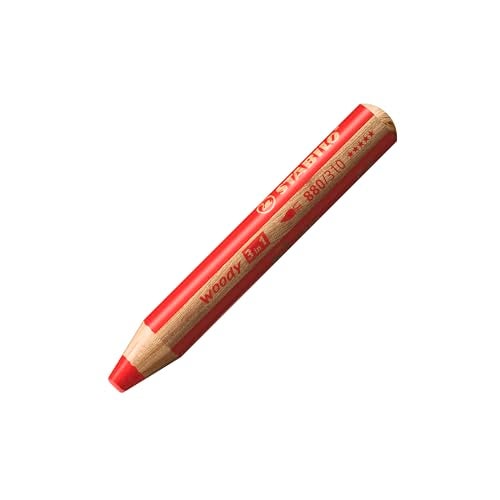 STABILO Multi-Talented Pencil woody 3 in 1 ARTY - Pack of 10 - Assorted Colors with Sharpener - Image 2