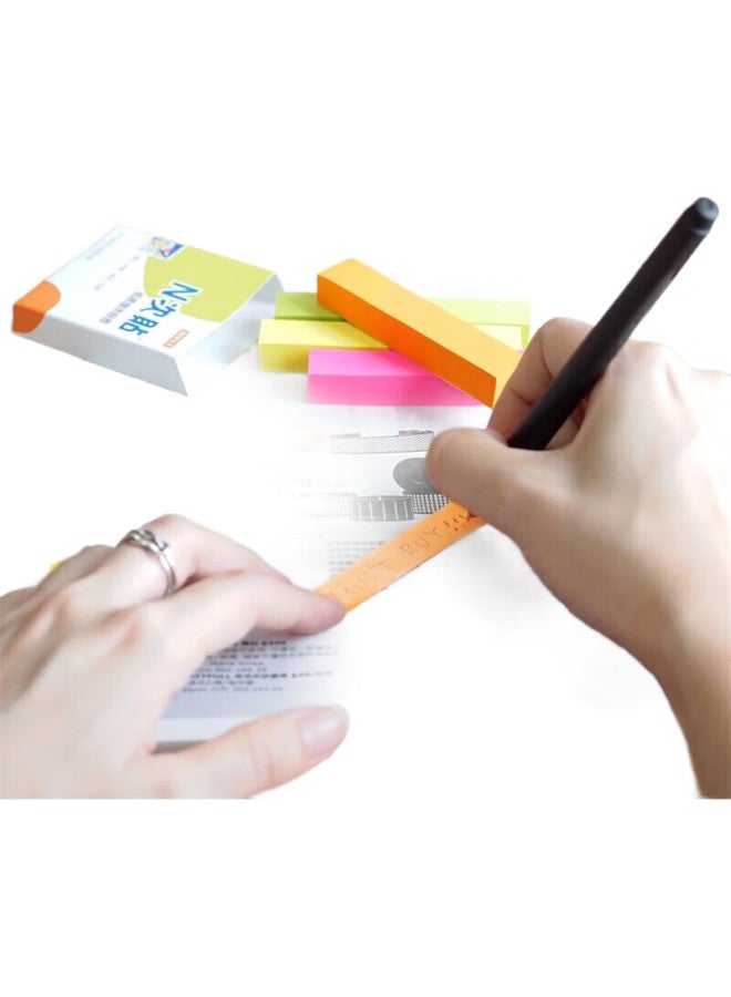 Stickn 4 Packs 400 Sheets 4 Colors Divided Sticky Notes, 76*14Mm Memo Pads, 34017 - Image 3
