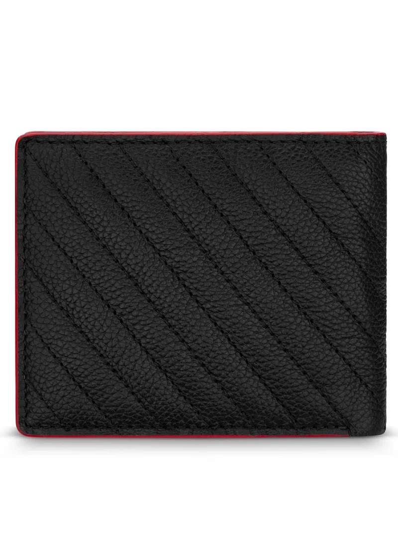 Ducati Corse Ducati Corse Riparo Black Genuine Leather Wallet For Men - DTLGW2201201