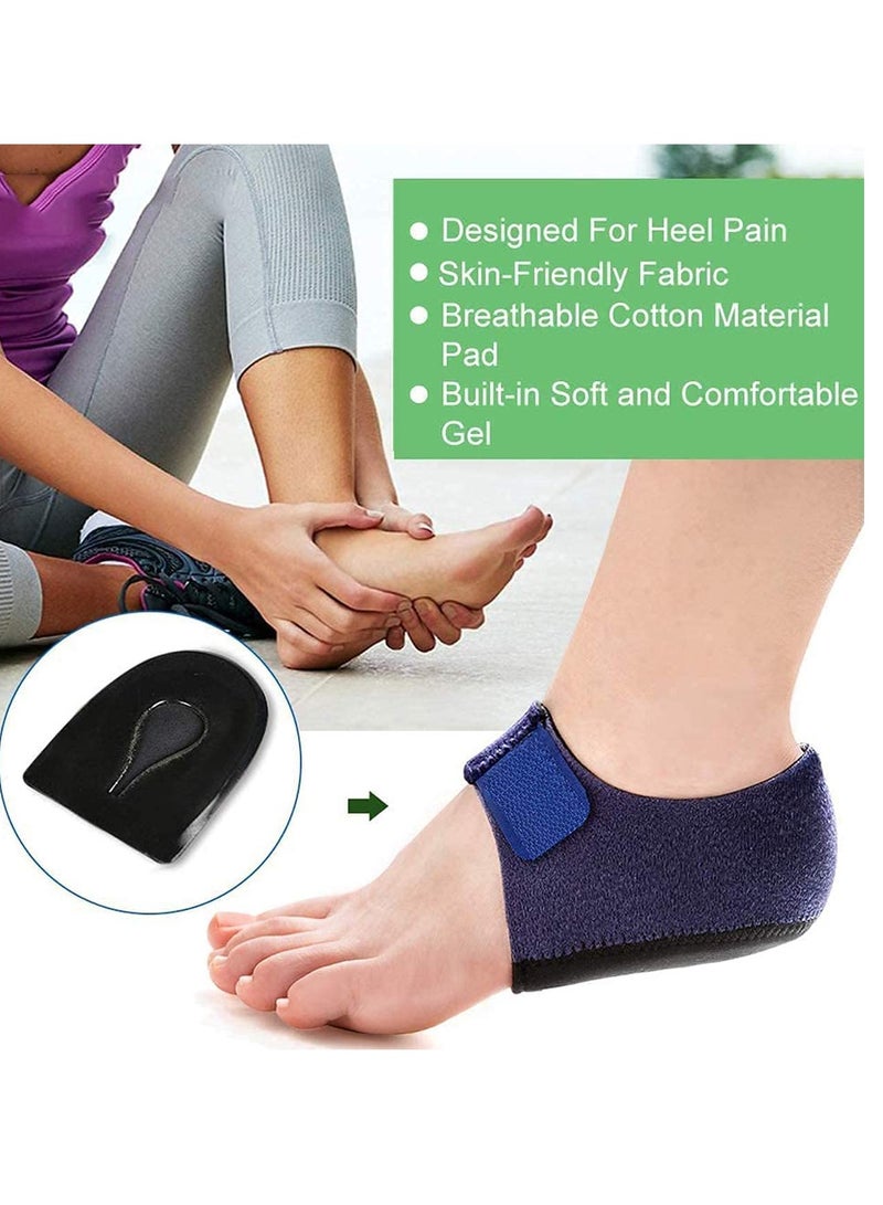 Heel Protectors, Heel Sleeves Pads, Heel Pads Cushion, Heel Support for Relieving Heel Pain from Plantar Fasciitis - Heel Spur -Tendinitis- Cracked Heels - Image 3