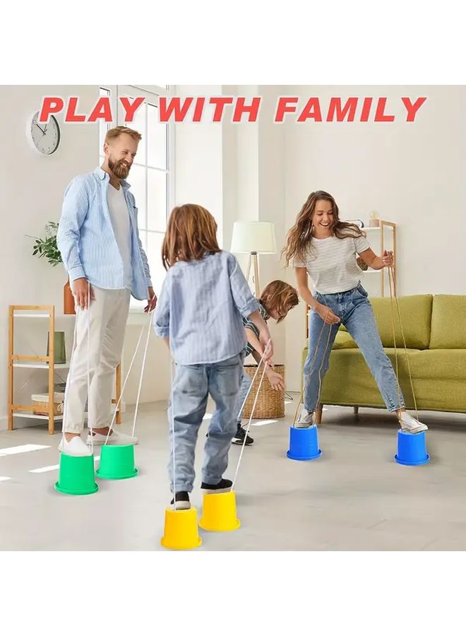 Green Kids Balance Stilts 2pcs Anti Slip Outdoor Fun Fitness Training Christmas Halloween Thanksgiving Gifts - Image 4