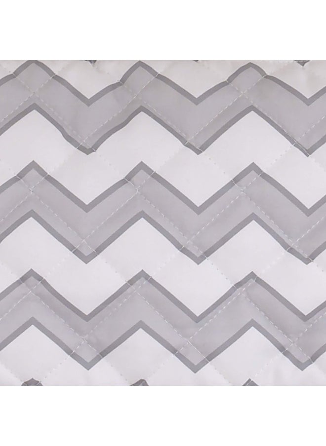 Sumersault - Sumersault Soft Gray And White Chevron High Chair Pad Easy To Install Replacement Cushion Fits Most 3 5 Point Harness High Chairs - Image 1