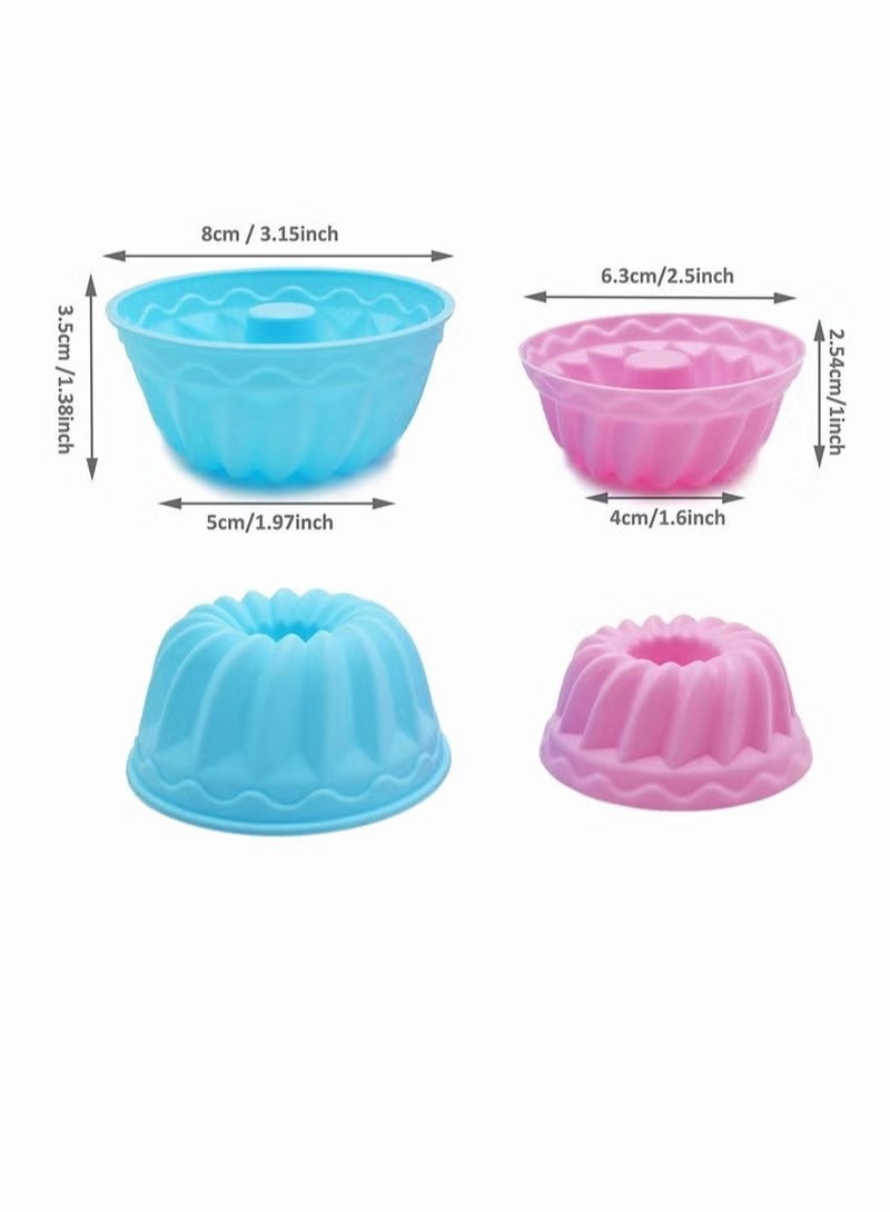 Silicone Cake Cups, SYOSI Pumpkin Shape Silicone Baking Cake Moulds, Nonstick Cupcake Liners, Bpa Free Fancy Dessert Tray Jelly and Muffin Cups, 12Pack (Size: 8x3.5x5CM) - Image 5