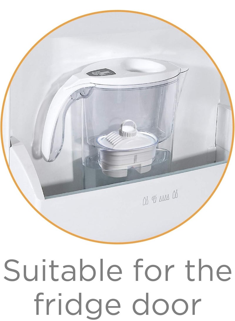 Laica Stream Water Filter Pitcher with Bi-flux MineralBalance System, 9.7 Cup Capacity, Orange - Image 4