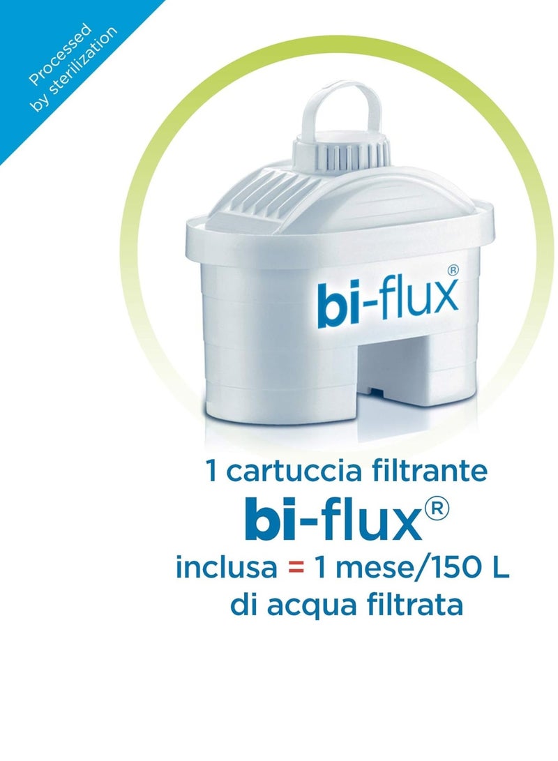 Laica Stream Water Filter Pitcher with Bi-flux MineralBalance System, 9.7 Cup Capacity, Orange - Image 2