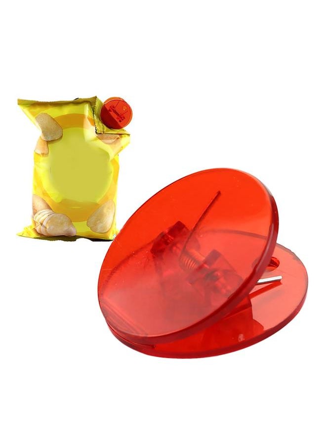 Thoraya Food Freshness Clip Plastic Round Chip Clip Multipurpose Snack Bag Sealing Clamp for Home Kitchen Red  - Image 5