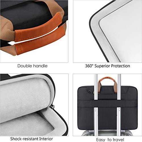 Lacdo 360° Protective Laptop Shoulder Bag, 14 inch Laptop Sleeve Bag for 14 inch New MacBook Pro M5/M4/M3/M2/M1 Chips Pro Max A3434 A3112 A3401 A3185 A2918 A2992 2025-2021 Computer Messenger Bag,Black - Image 4
