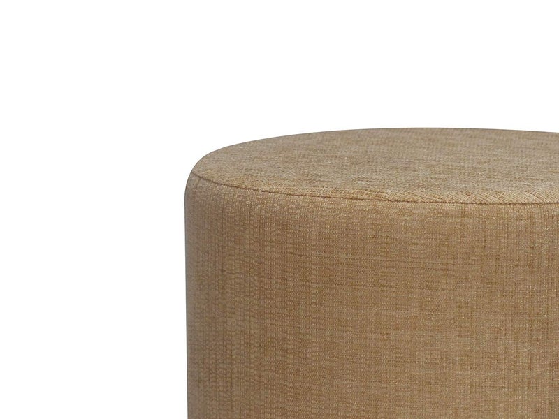 Generic NAMAN Arts Round Pouf Ottoman Hand Knitted Cotton Poufs Foam Cushioned Round Pink Pouffe (Beige) - Image 5