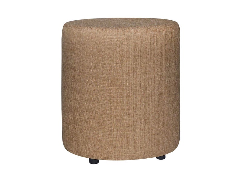 Generic NAMAN Arts Round Pouf Ottoman Hand Knitted Cotton Poufs Foam Cushioned Round Pink Pouffe (Beige) - Image 1