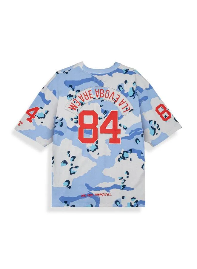 Grimey Concreat Jungle All Over Print V Neck Oversized T-Shirt