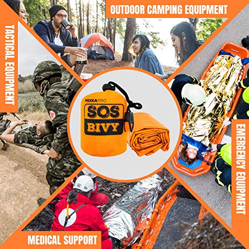 MEKKAPRO SOS Emergency Thermal Bivy Sleeping Bag with Survival Whistle, Survival Bivvy Sack, Mylar Emergency Blanket - Image 5