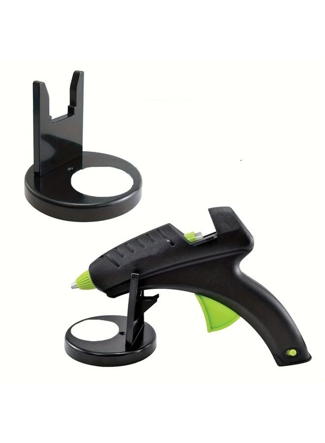 Blue Hot Glue Gun Stand Holder 2 Pcs Sturdy Plastic Base with Upright Storage - Image 2
