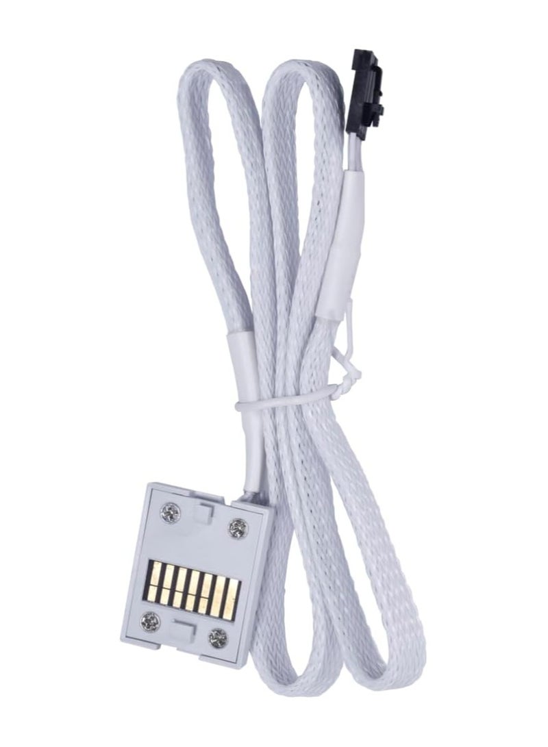 Lian Li UNI Fan TL LCD 120mm PC Cooling Fan - Infinity Mirror ARGB Fan - FDB Bearing - Daisy-Chain Style - Dual Zone Lighting Effects - 120mm RGB PC Case Fan - White - Single Pack (Without Controller) - Image 2