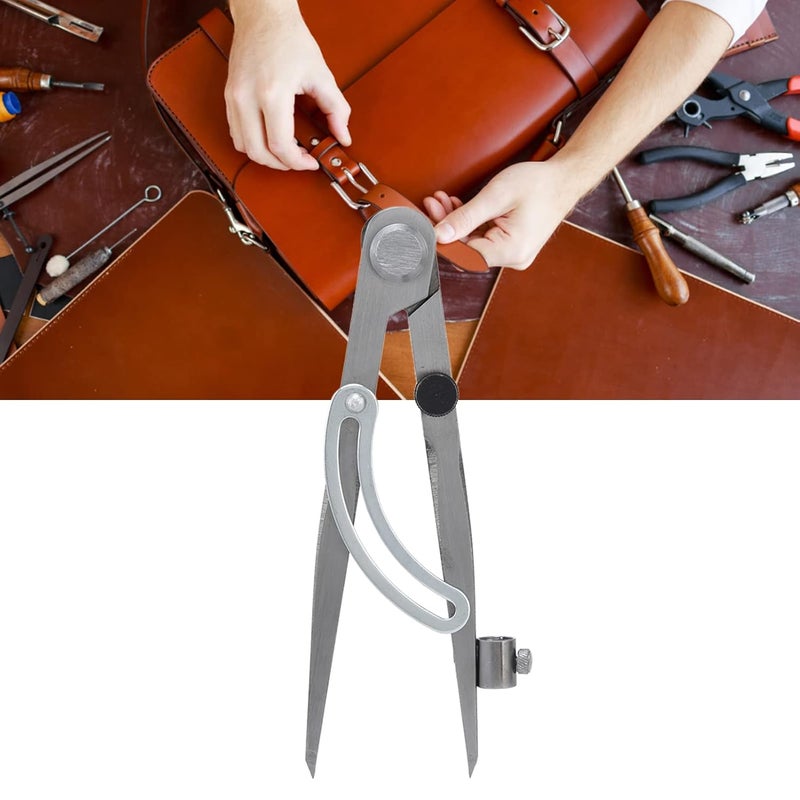 Wing Divider Gauge Carbon Steel Adjustable Angle Lockable Scribing Tool for Woodworking, Leather Craft, Metalwork and Geometry Layout with Precision Tips (150mm) - Image 5