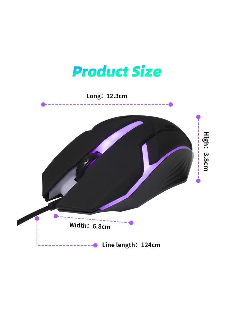 fonken Wired RGB Gaming Mouse High Performance Mouse with Optical Sensor, 3 Buttons, 7 Color LED for Computer Notebook Laptop Office PC Home  - Image 4