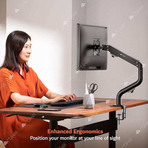 ARTIKEL Monitor Desk Mount Adjustable Spring Assisted Monitor Arm VESA Mount with C Clamp Grommet Mounting Base Computer Monitor Stand (Curve, Single.) - Image 2