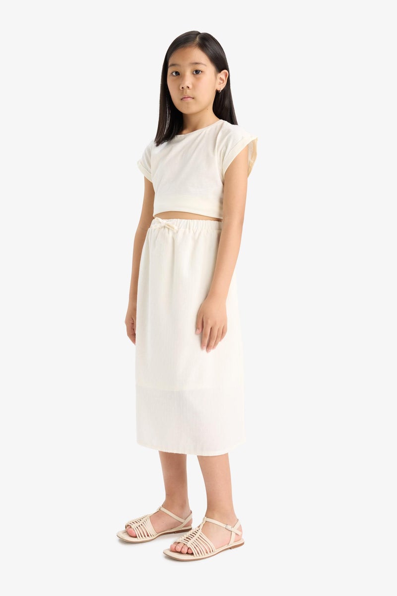 ديفاكتو جيبة بناتي منسوج بخصر مطاطي - Image 2