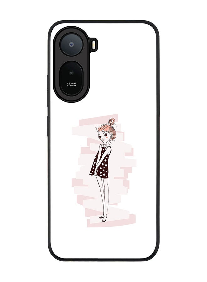 Stylizedd Rugged Case for Xiaomi Redmi A7 Pro 4G / Poco C81 / Poco C81 Pro / Poco C85x 5G- Slim Fit Hybrid Rubber Cover Shy Teen