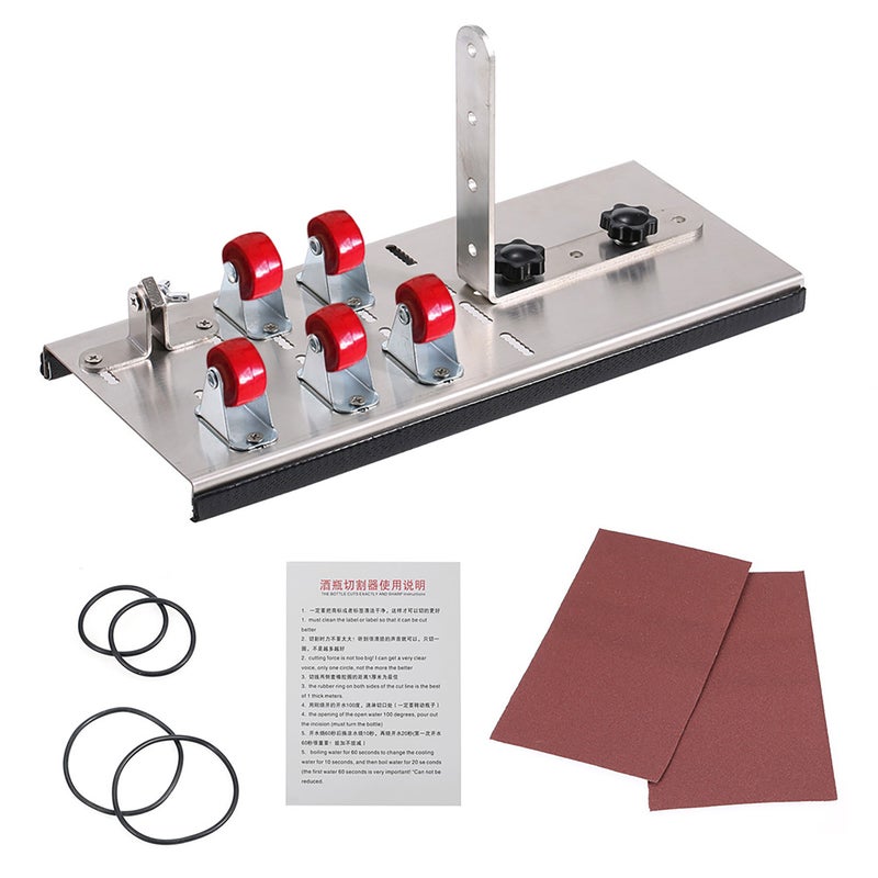 Stainless Steel Glass Bottle Cutter DIY Tool Wine Beer Bottles Cutting Tool with Five Wheels Cutting Machine - Image 3