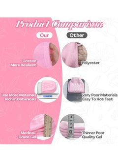 SGS Moisturizing Gel Silicone Spa Socks Non Slip Heel Socks Infused with Essential Oils and Vitamins Repair Cracked Skin Moisturizing Treatment Foot Care Multicolor (1 Pair)  - Image 4