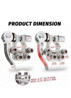 SYOSI Battery Terminal Connectors, 2PCS Quick Release Disconnect Car, Automobile Card, Positive Negative for SAE/JIS Type A Posts  - Image 2