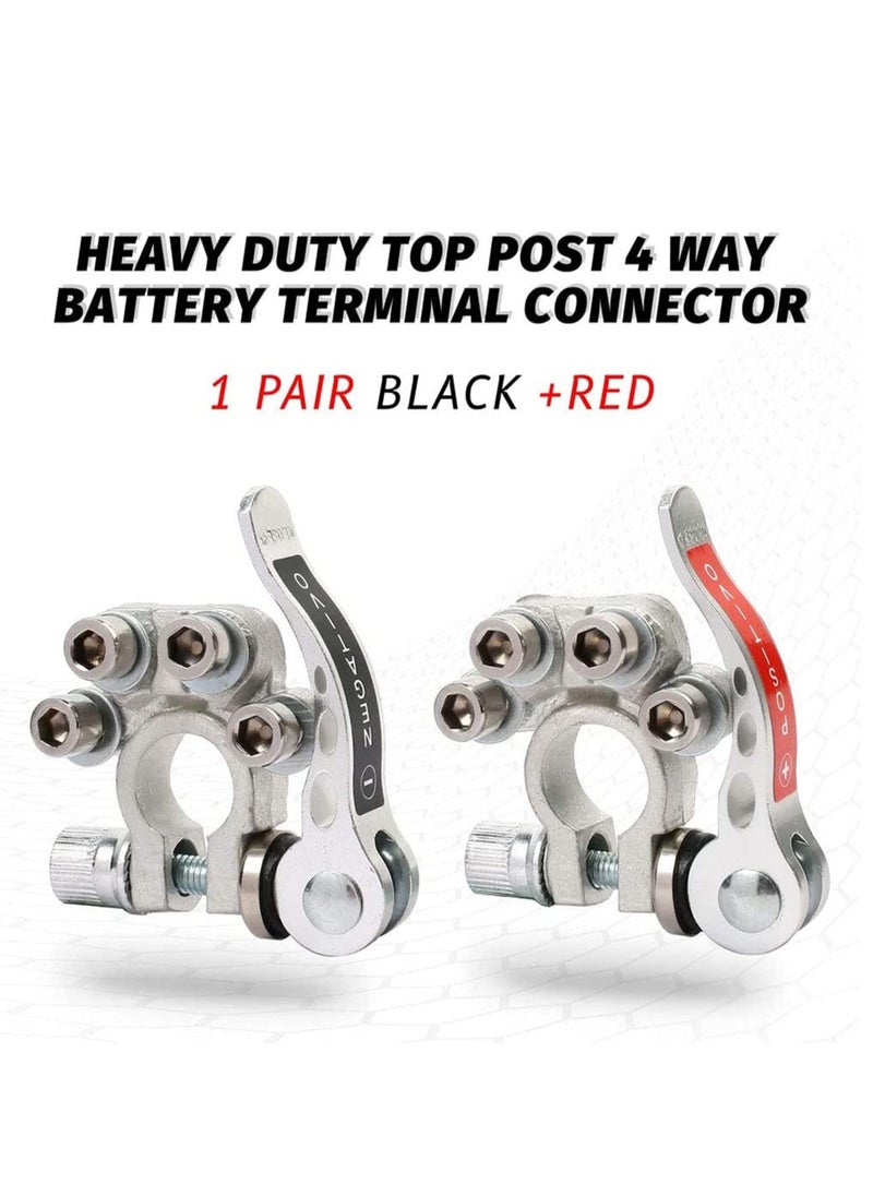 SYOSI - Battery Terminal Connectors, 2PCS Quick Release Disconnect Car, Automobile Card, Positive Negative for SAE/JIS Type A Posts - Image 1