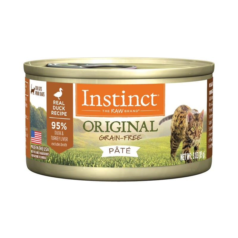 Instinct Original Pate Wet Cat Food, Grain Free Recipe - Real Duck, 3 oz. Cans (Pack of 24) - Image 1