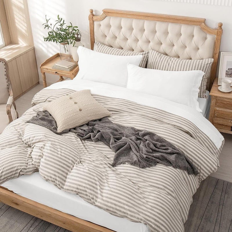 PURE ERA PURE ERA Jersey Knit 4pc Bed Sheet Set 100% T-Shirt Cotton Super Soft Comfy Breathable Fits Mattress Up to 20"" Extra Deep Pocket (Solid Bright White  Full)  - Image 4