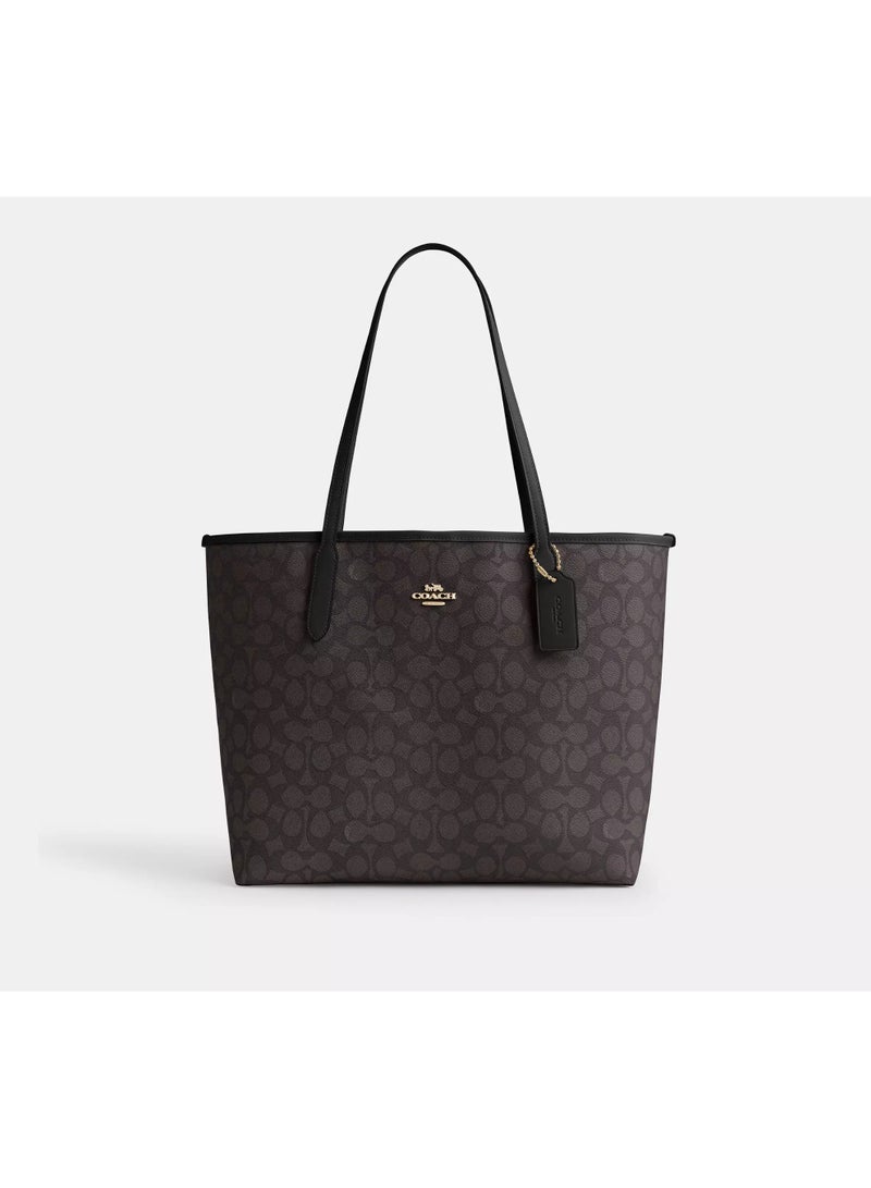 كوتش اوت ليت حقيبة حمل في كيس كتف اليدين للنساء القماش - Image 1