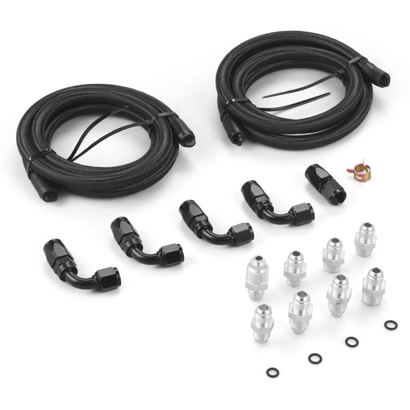 Dyno Racing Universal Power Steering Pump Hose Kit Return to Reservoir Hose Kit for Pump Mount Reservoir Compatible with LS Swap LS1 LS3 - Image 2