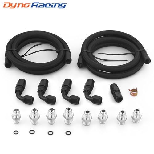 Dyno Racing Universal Power Steering Pump Hose Kit Return to Reservoir Hose Kit for Pump Mount Reservoir Compatible with LS Swap LS1 LS3 - Image 3