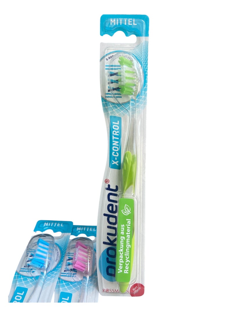 ROSSMANN German Brand, toothbrush X-Control, Quality Premium materials, medium Made in Germany - Image 2