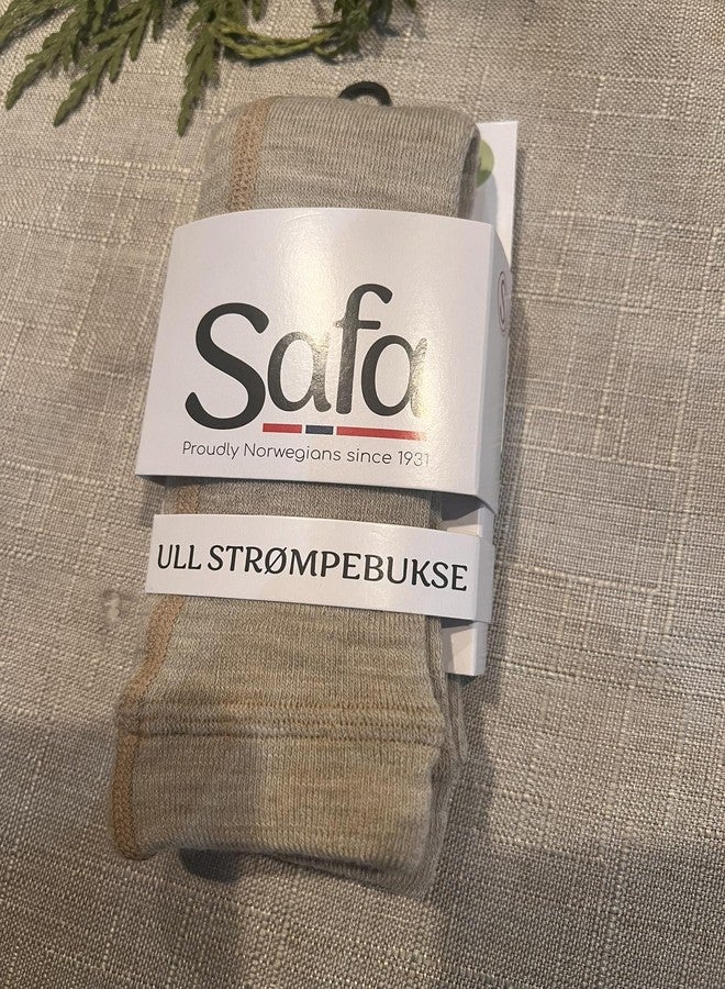 SAFA - Merino Wool Tights for Baby and Toddler, Reinforced Hem and Toe (80 cm, 10-24 Months, Beige) - Image 3