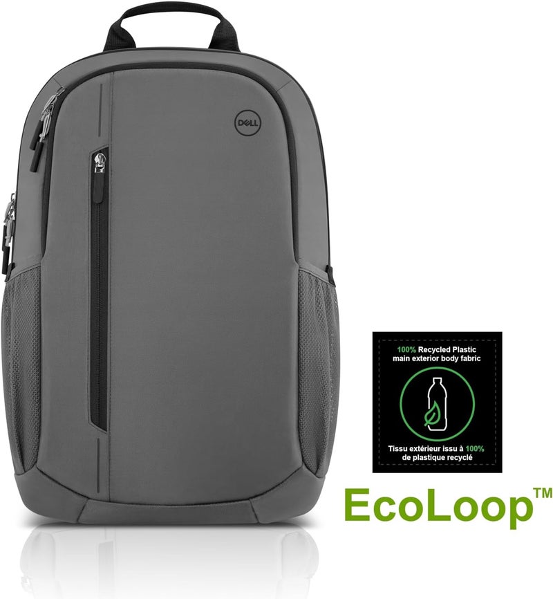 ديل حقيبة ديل 14-16 EcoLoop الحضرية - CP4523G - سعة 20 لتر، أحزمة كتف قابلة للتعديل، مقاومة للطقس، إغلاق بسحاب مزدوج، غطاء مبطن، ظهر مبطن بشبكة هوائية - رمادي - Image 5