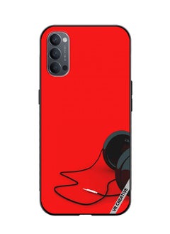 VR CREATIVE Protective Case Cover For Oppo Reno4 Pro 5G Black Headphones Design Multicolour  - Image 1