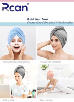 Rcan Microfiber Hair Towel 3 Packs Hair Turbans for Wet Hair Drying Hair Wrap Towels for Curly Hair Women Anti Frizz  - Image 5