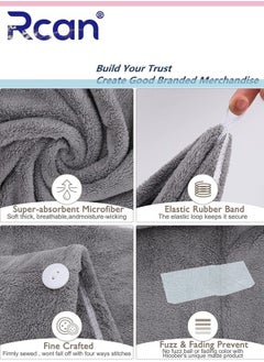 Rcan Microfiber Hair Towel 3 Packs Hair Turbans for Wet Hair Drying Hair Wrap Towels for Curly Hair Women Anti Frizz  - Image 3