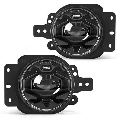 Riasdy Upgraded 4 Inch LED Fog Lights Compatible with Jeep Wrangler JL JLU 2018-2025 & Gladiator JT, DOT Approved 6000K Bright White 60W Front Bumper Driving Lamps, Plug N Play Off Road Replacement - Image 1