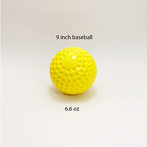 Markwort Pitching Machine Baseball with Dimples, Yellow, 9-Inch (Dozen) - Image 4