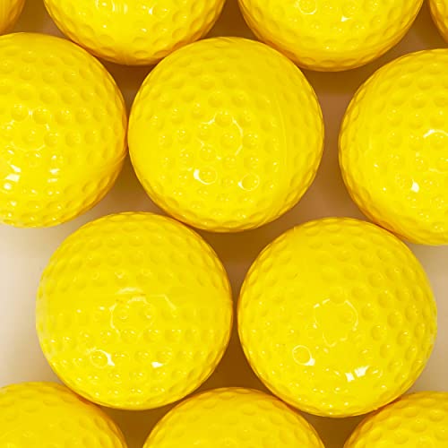 Markwort Pitching Machine Baseball with Dimples, Yellow, 9-Inch (Dozen) - Image 2