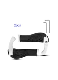 Generic 2pcs Bike Grips Single Lock-on Bicycle Handle Bar Ergonomics Non-Slip Mountain Bike Handlebar Comfortable & Shock Absorption Rubber Grips for BMX, MTB, Beach Cruiser, Scooter  - Image 1