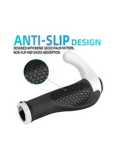 Generic 2pcs Bike Grips Single Lock-on Bicycle Handle Bar Ergonomics Non-Slip Mountain Bike Handlebar Comfortable & Shock Absorption Rubber Grips for BMX, MTB, Beach Cruiser, Scooter  - Image 3
